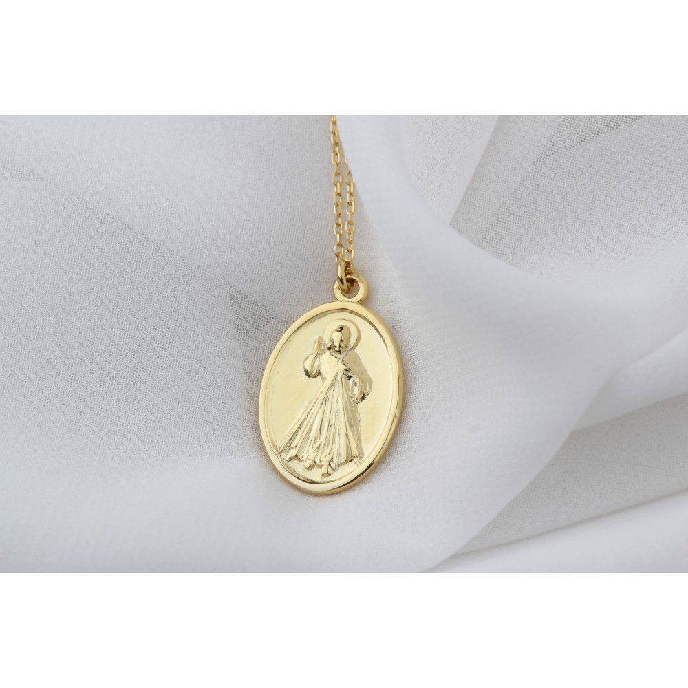 Glorria 925k Sterling Silver Virgin Mary Necklace