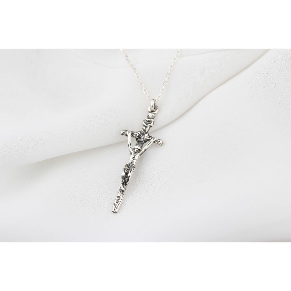 Glorria 925k Sterling Silver Cross Necklace