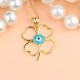 Glorria 925k Sterling Silver Evil Eye Clover Necklace