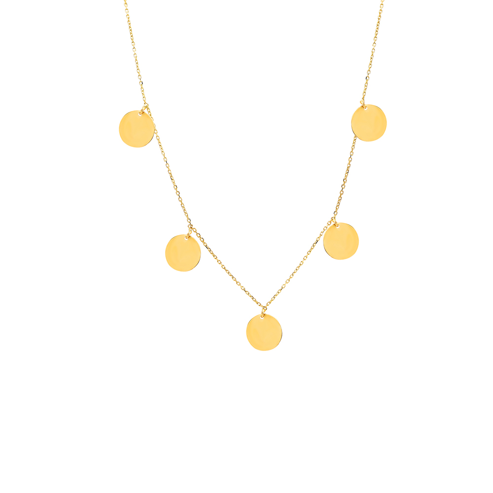 Glorria 14k Solid Gold Plate Necklace