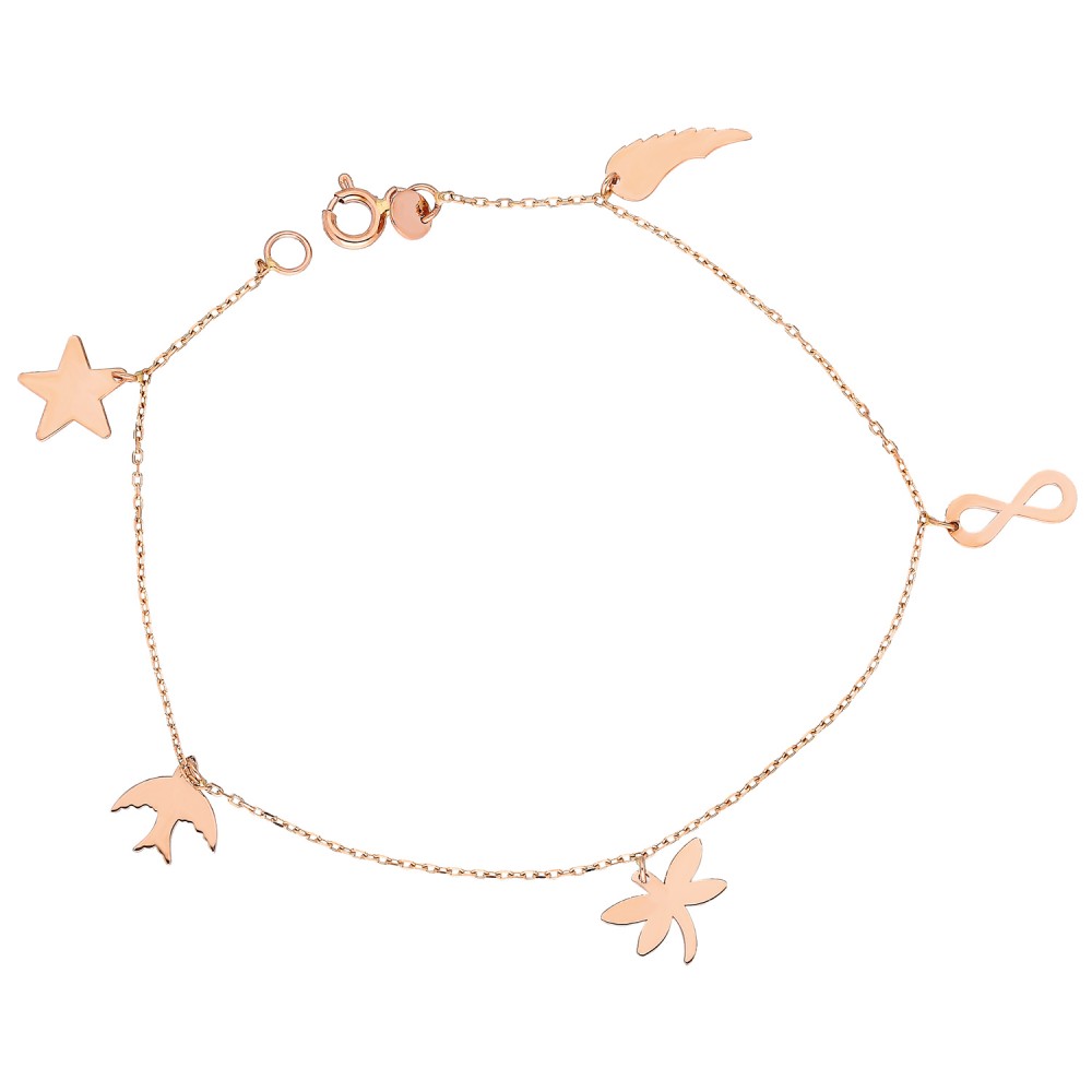 Glorria 14k Solid Gold Luck Bracelet