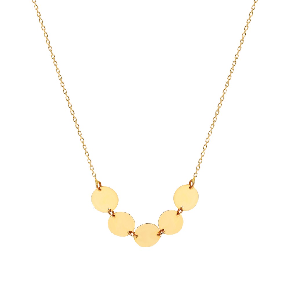 Glorria 14k Solid Gold Plate Necklace