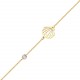 Glorria 14k Solid Gold Oyster Curb Bracelet