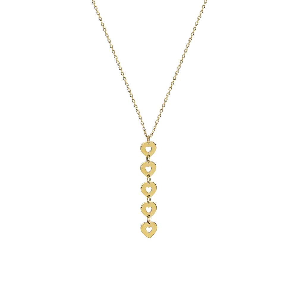 Glorria 14k Solid Gold Heart Necklace