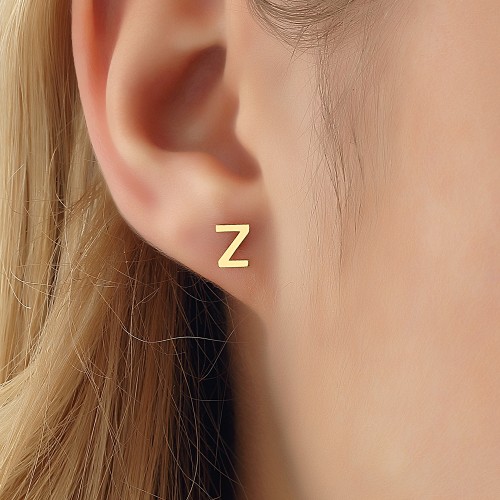 letter z earrings