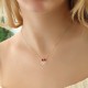 Glorria 14k Solid Gold Color Heart Infinity Necklace