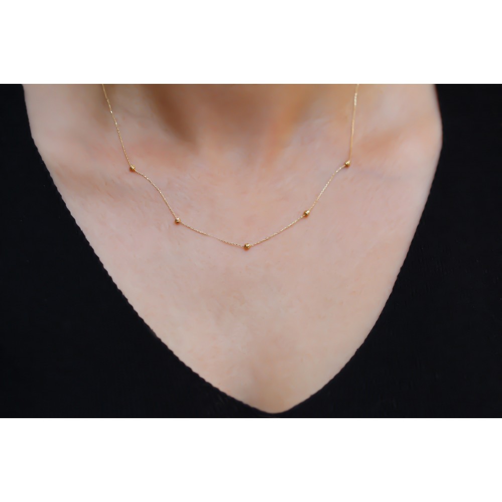 Glorria 14k Solid Gold Dorica Necklace