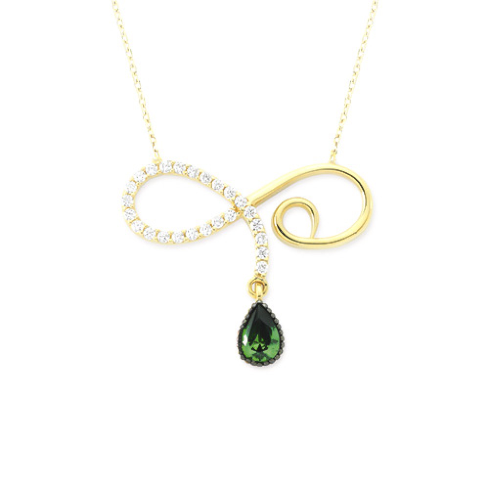 Glorria 14k Solid Gold Infinity Necklace