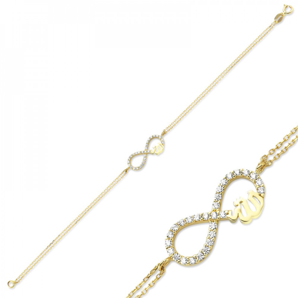 Glorria 14k Solid Gold Infinity Bracelet